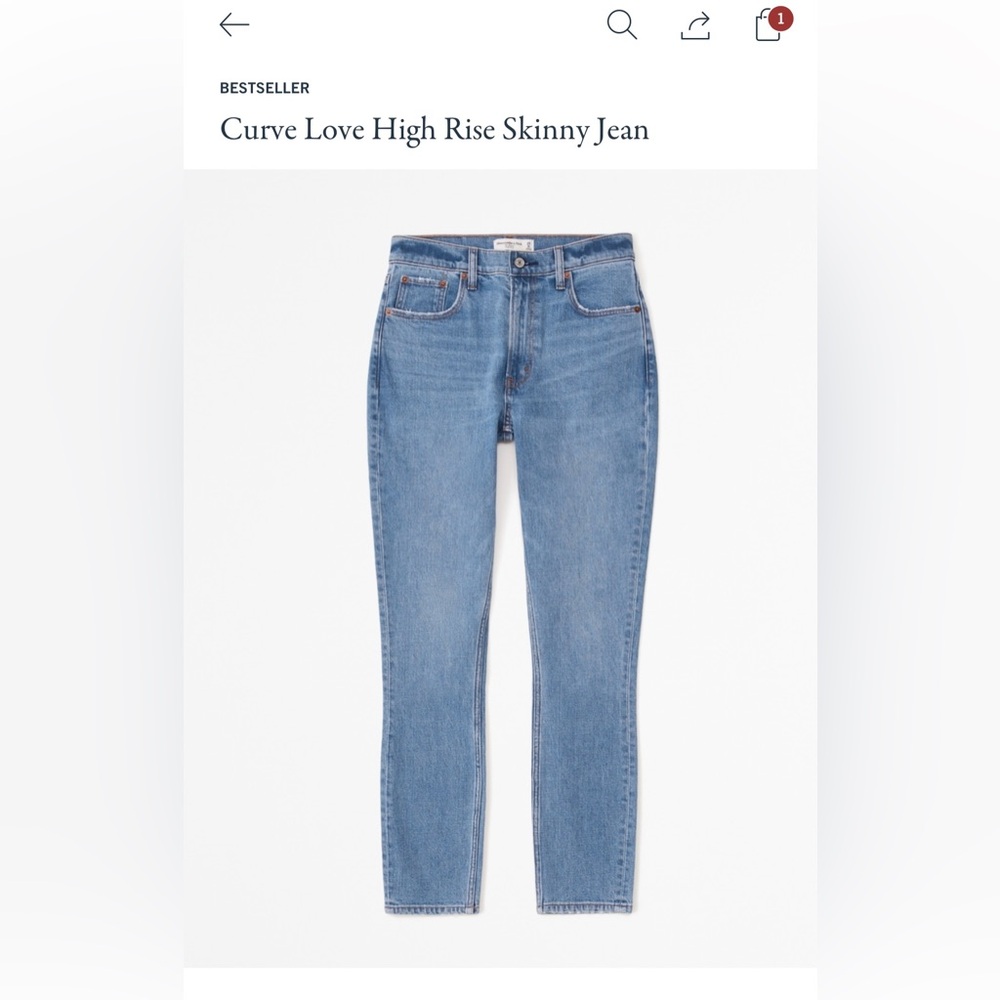 Abercrombie & Fitch Curve Love High Rise Skinny Jeans